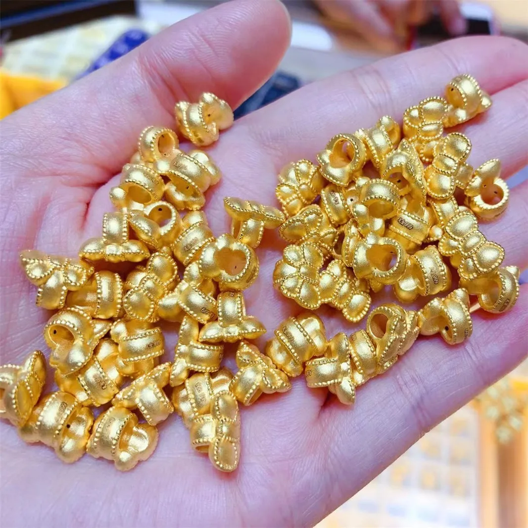

1pcs Pure 999 24K Yellow Gold 3D Lucky Butterfly Knot Pendant Woman Gift