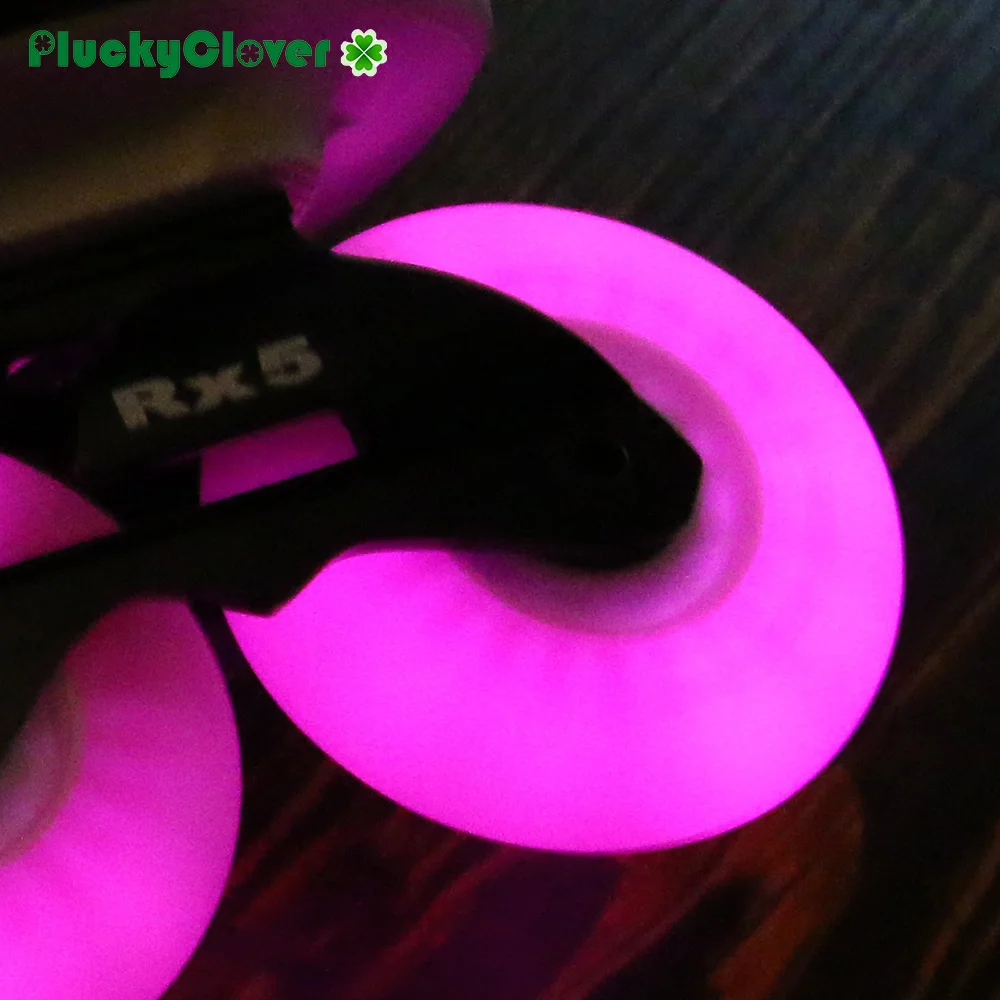 Rueda de patín en línea con luz Led brillante, rueda de patinaje brillante, 72mm, 76mm, 80mm, 1 unidad
