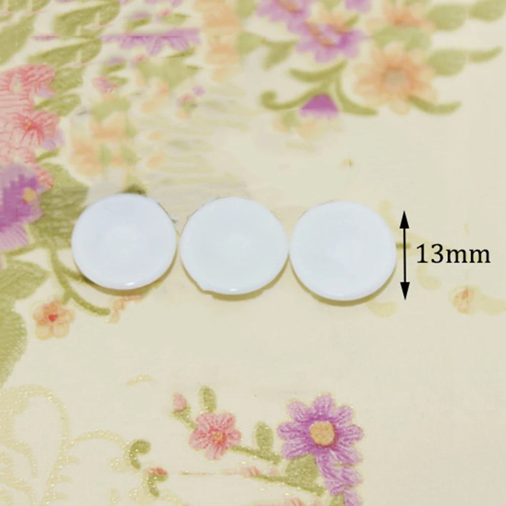 3Pcs 13mm 1/12 Dollhouse Miniature Accessories Mini Ceramic Food Plate Simulation Kitchen Dish Model for Doll House Decoration