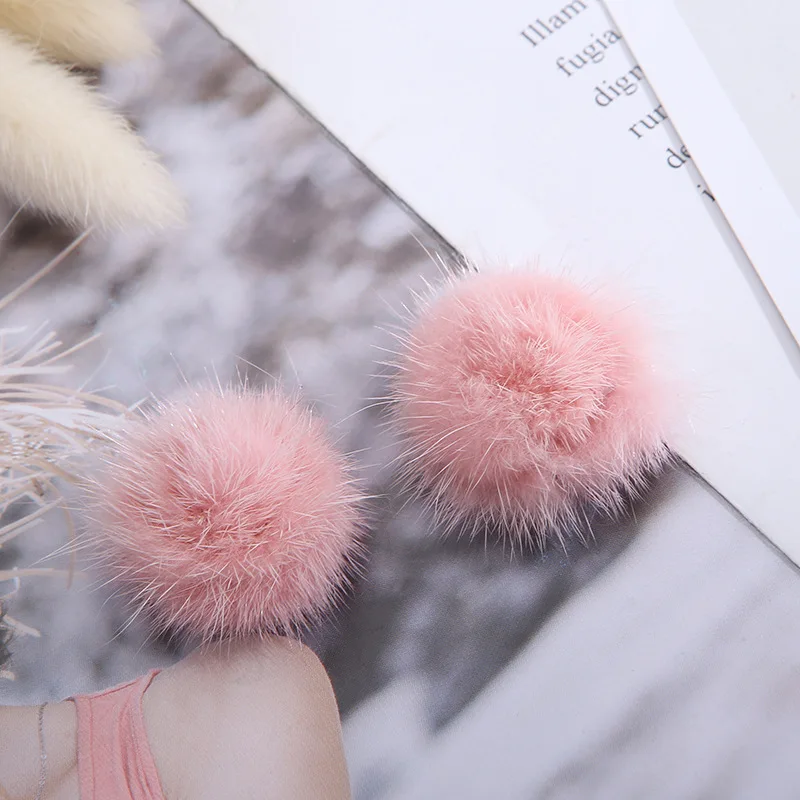 10pcs Pompom Decoration 3cm Big Pompon Faux Fur Pompony Soild Color Pompones Manualidades DIY Popom Pom Trim Craft Supplies