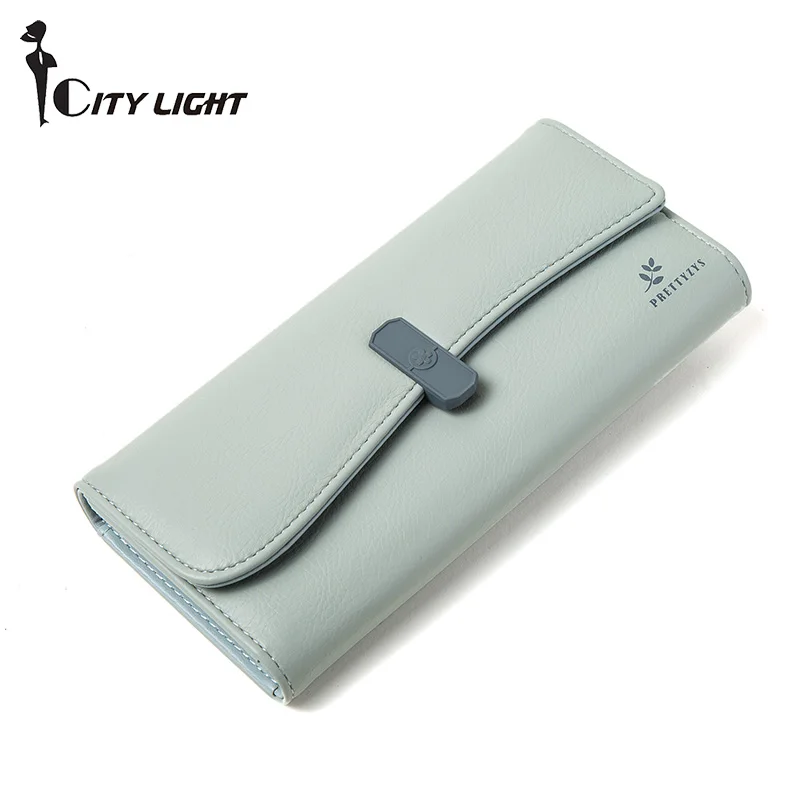 

Brand Hot Women Wallets Female Pu Leather Purses Long Design Hasp Purse Three Fold Money Bag Card Holders Phone Wallet