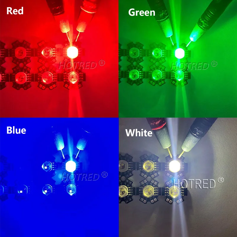 10-100PCS 45MIL RGBW LED Diode 8pins High Power LED Chip 4W-12W Colorful four core sources DIY for LED Stage lighting beads