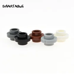 Smartable Plate 1x1 Round with Studs On Bost Sides Building Blocks MOC Parts Toy For Kids Compatible Major Brands 100pcs/Lot