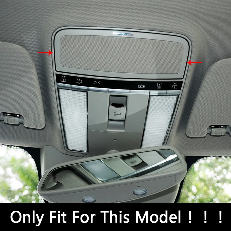 Car Front Reading Lamp Net Cover Trim Decoration For Mercedes Benz S Class W221 2008-2013 Glasses Case Panel Accessories