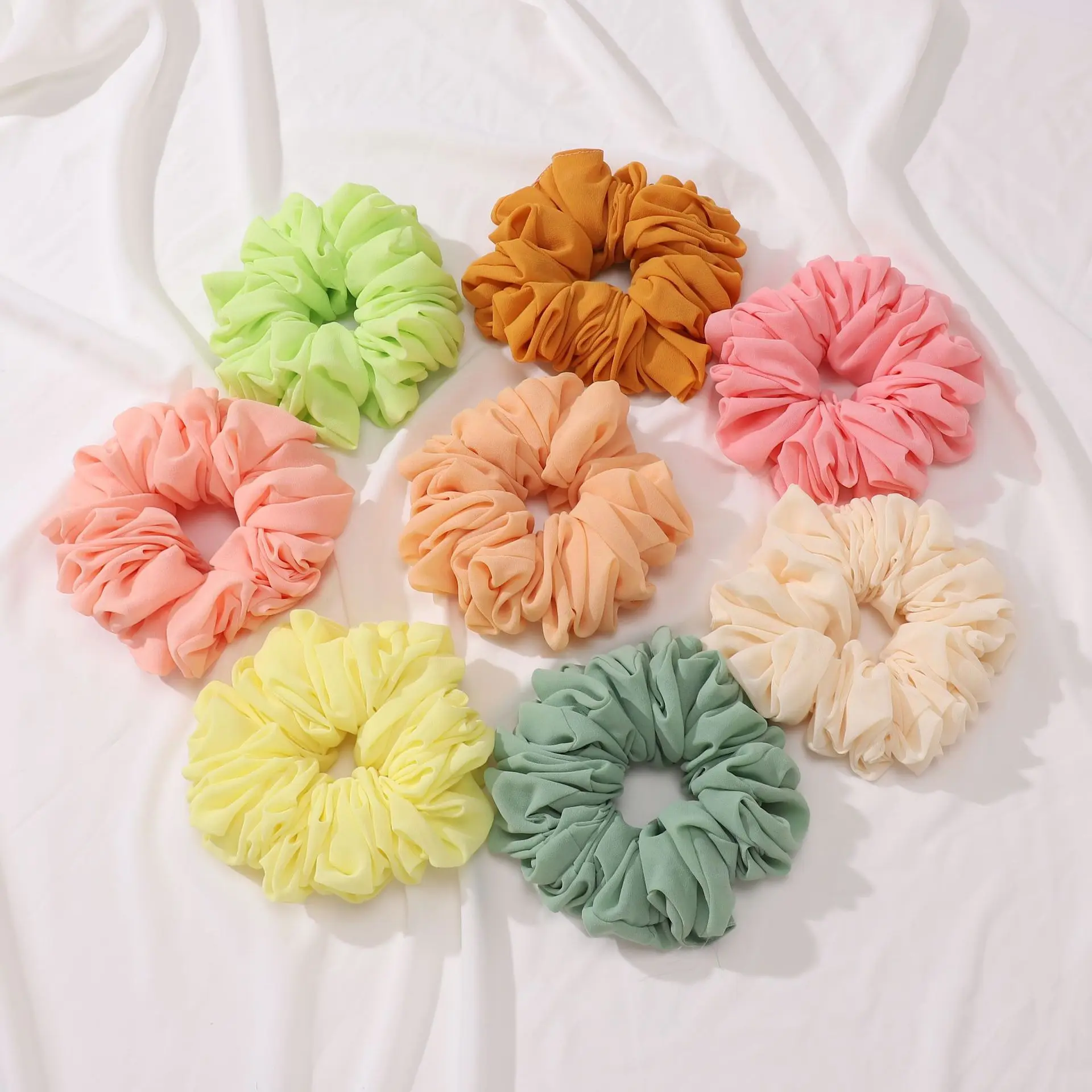 Large stretchy no-slip Hijab volumizers Chiffon hair volumizing scrunchies women hair ties muslim rubbler band hair accessories