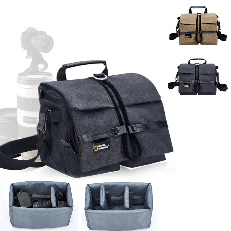 

New Arrival Shoulder Bags Handbag with Compartment for DSLR Cameras Lens Battery Chargers Photography Accessories