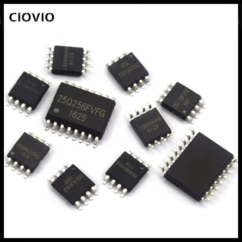 

CIOVIO 5pcs W25Q32FVSSIG 25Q32FVSIG W25Q64FVSSIG 25Q64FVSIG W25Q80DVSSIG 25Q80DVSIG W25Q128FVSIG 25Q128FVSG W25Q256FVFIG 25Q256F