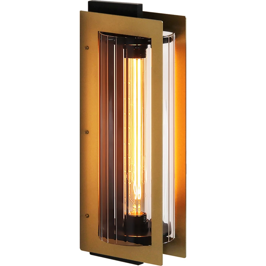 American Industrial Retro Iron Wall Lamps Bedroom Corridor Living Room Glass Sconces Wall Lights