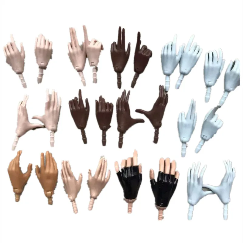 MENGF FR IT 1/6 Doll Replacement Hands Legs Black Beige Brown White Blue Hands DIY Doll Decors Parts Quality Doll Accessories