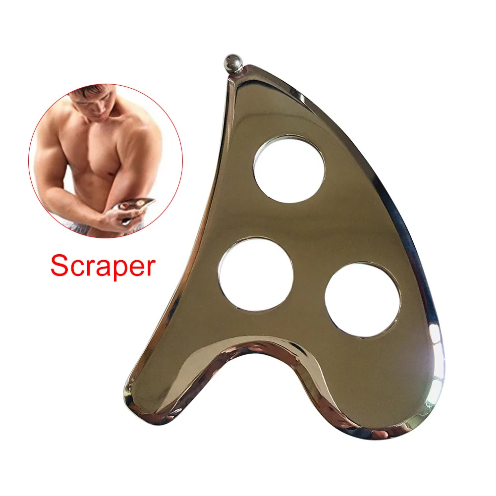 

Stainless Steel GuaSha Plate Scraping Board Ventouse Anti Cellulite Massage Tool Spa Acupuncture Massage Scraper Release Pain