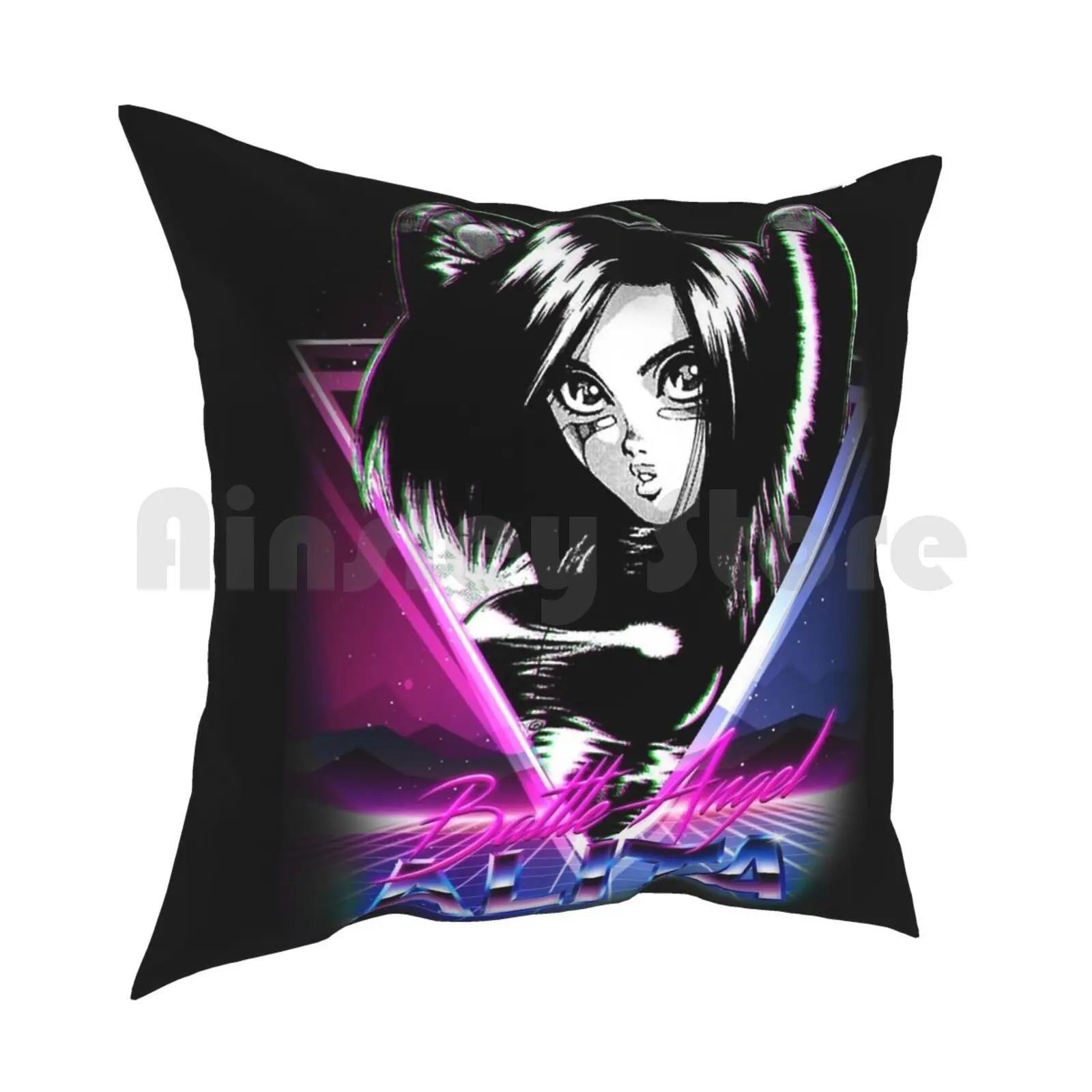 Nineties Battle Angel Pillow Case Printed Home Soft DIY Pillow cover Manga Comic Movie 90S Nineties Classic Cyborg Alita