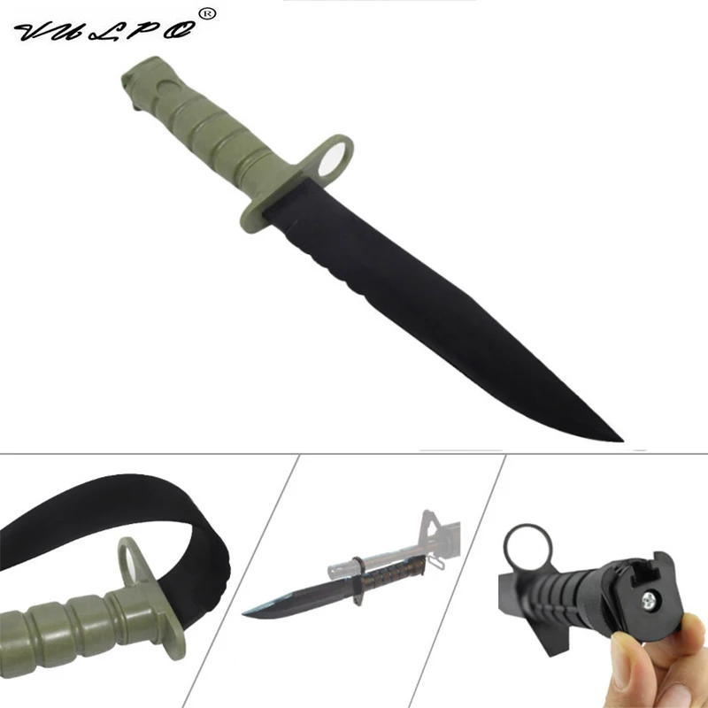 VULPO Airsoft Tactical Combat Plastic M10 Dagger Cosplay Model Toy Knife Training CS Game Bayonet