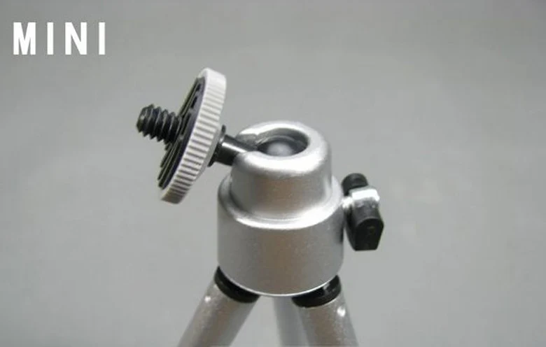 ミニ三脚カメラ用ポータブルスタンド電話ビデオプロジェクター銀回転可能なビーマー足柔軟な