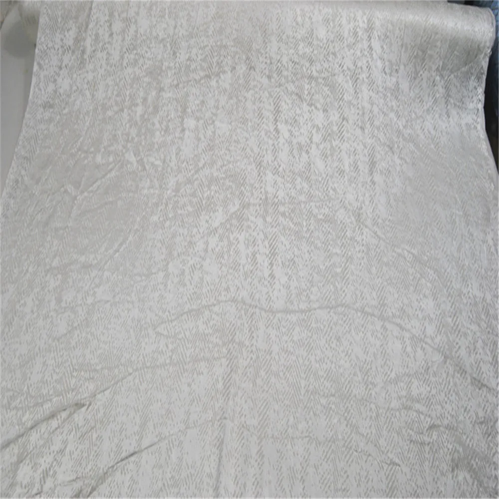 Luxury Silk Smooth Soft Silk Burn Out Fabric Opal 16mm White Grid Natural White Sexy for Summer Spring Skirt  Scarves