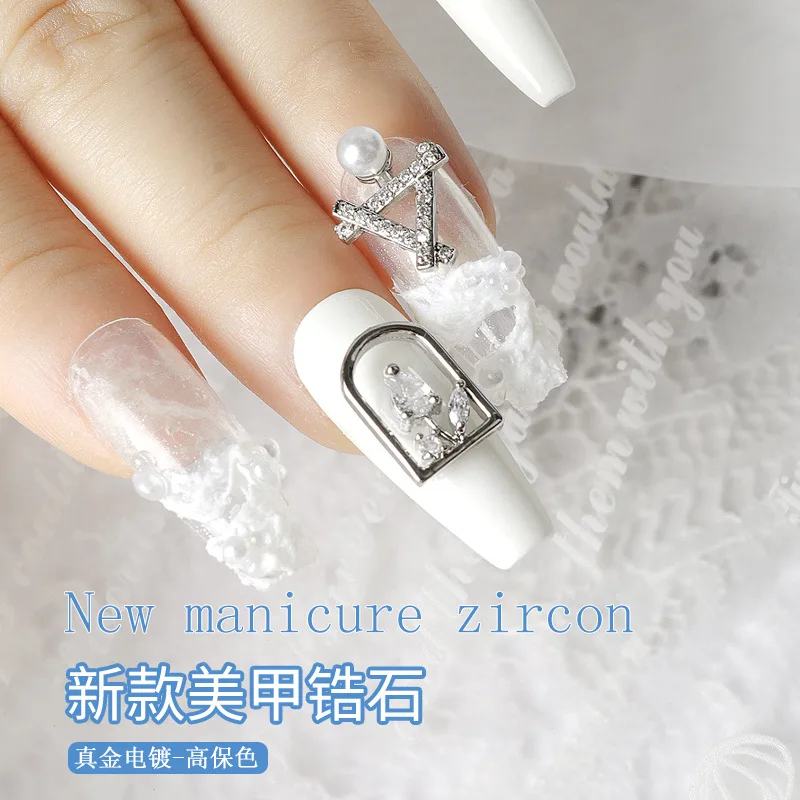 10Pcs Nail Art ใหม่ Zircon เครื่องประดับ Love Pearl Star Smiley Face Fairy ชุดน่ารักฟุตเล็บตกแต่งศิลปะเล็บอุปกรณ์เสริม