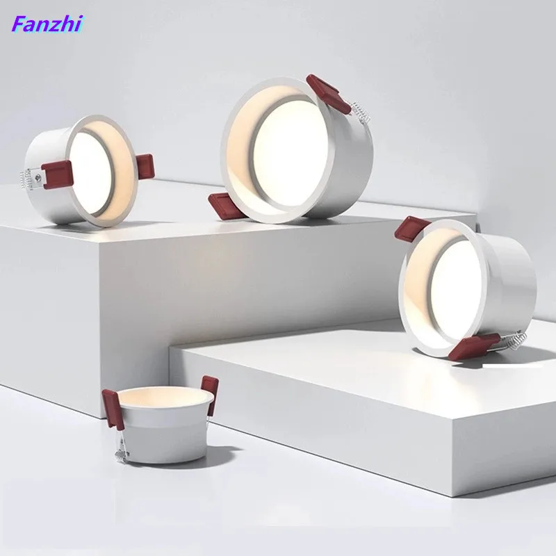 

Frameless angle adjustable embedded LED downlight 5W 7W 12W 20W dimmable deep glare LED ceiling spotlights home lighting