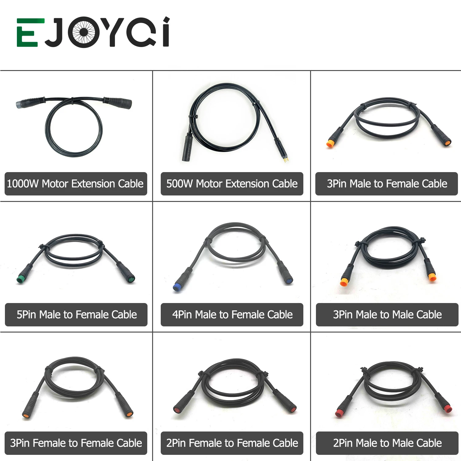 EJOYQI Julet 2 3 4 5 pin Conversion Convert Line Waterproof Extension Cable Wire for Throttle Display Ebrake Light