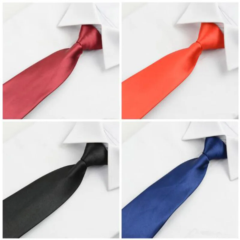 GUSLESON Classics Mens 50 Kinds of Colorful  Ties Red Yellow Solid Silk 8cm Necktie  for Men Formal Wedding Party Business Gift