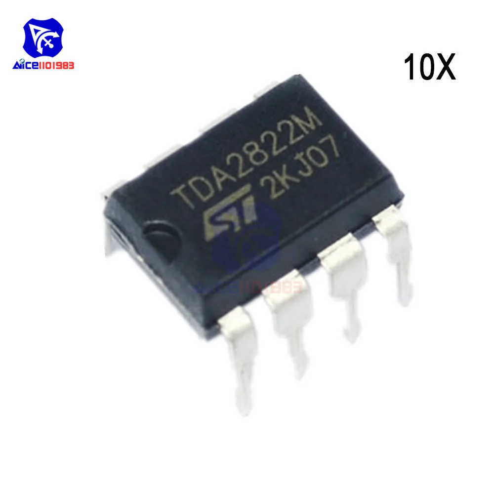 diymore 10PCS/Lot IC Chips TDA2822 TDA2822M DIP-8 AMP Audio Dual Low Volt Original Integrated Circuits