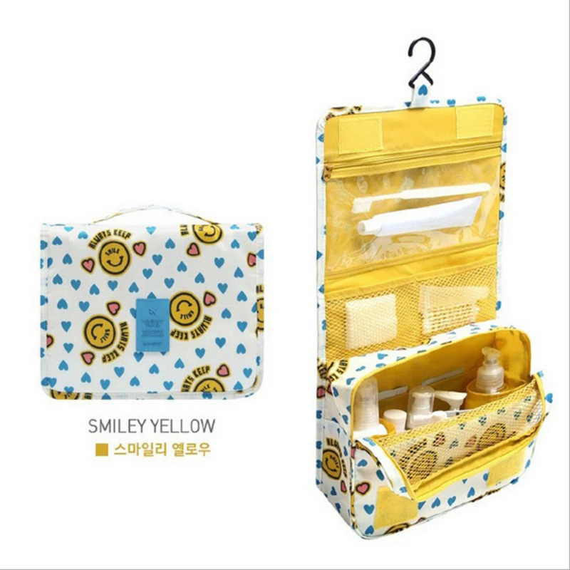 حقائب مكياج للسفر مقاومة للماء ، كبيرة قابلة للطي ، حقيبة أدوات الزينة ، منظم معلق للحمام