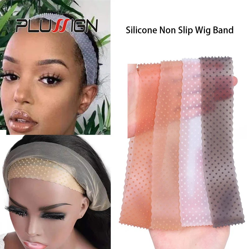 

Silicone Wig Band Non Slip Headband For Fixed Wigs Transparent Meduim Wig Grip Headband Black Brown Elastic Band For Wigs