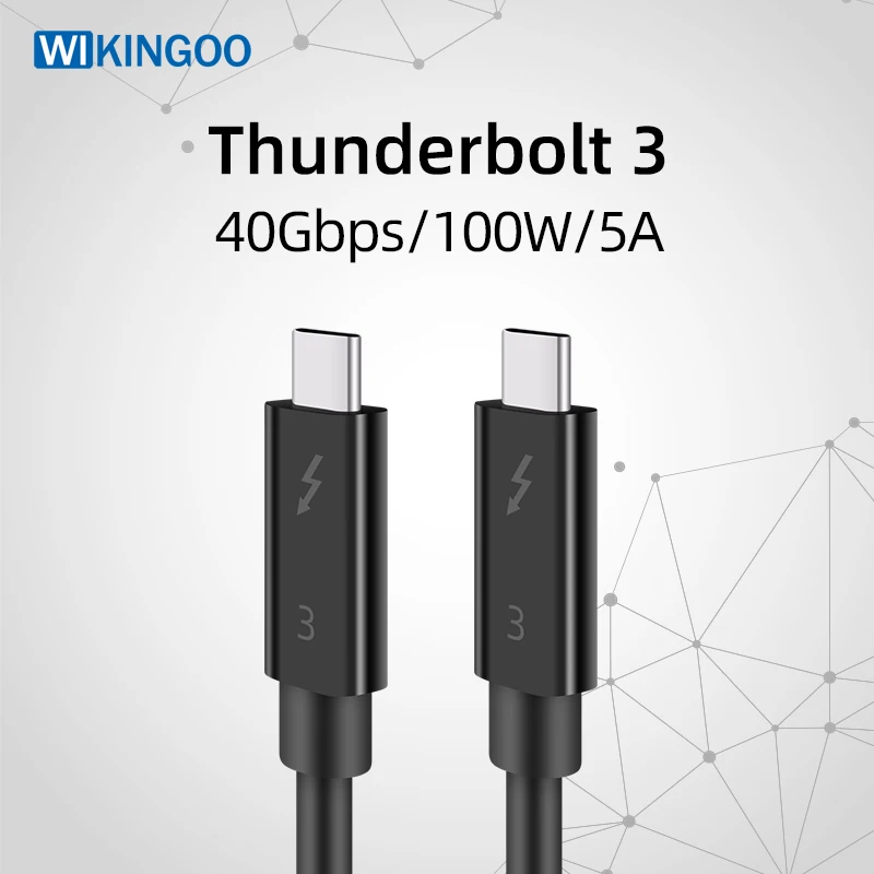 Cable Thunderbolt 3 0.3M 0.5M 0.7M 1M 2M 100W 40G  USB C to USB C Cable PD for Macbook Pro Charger