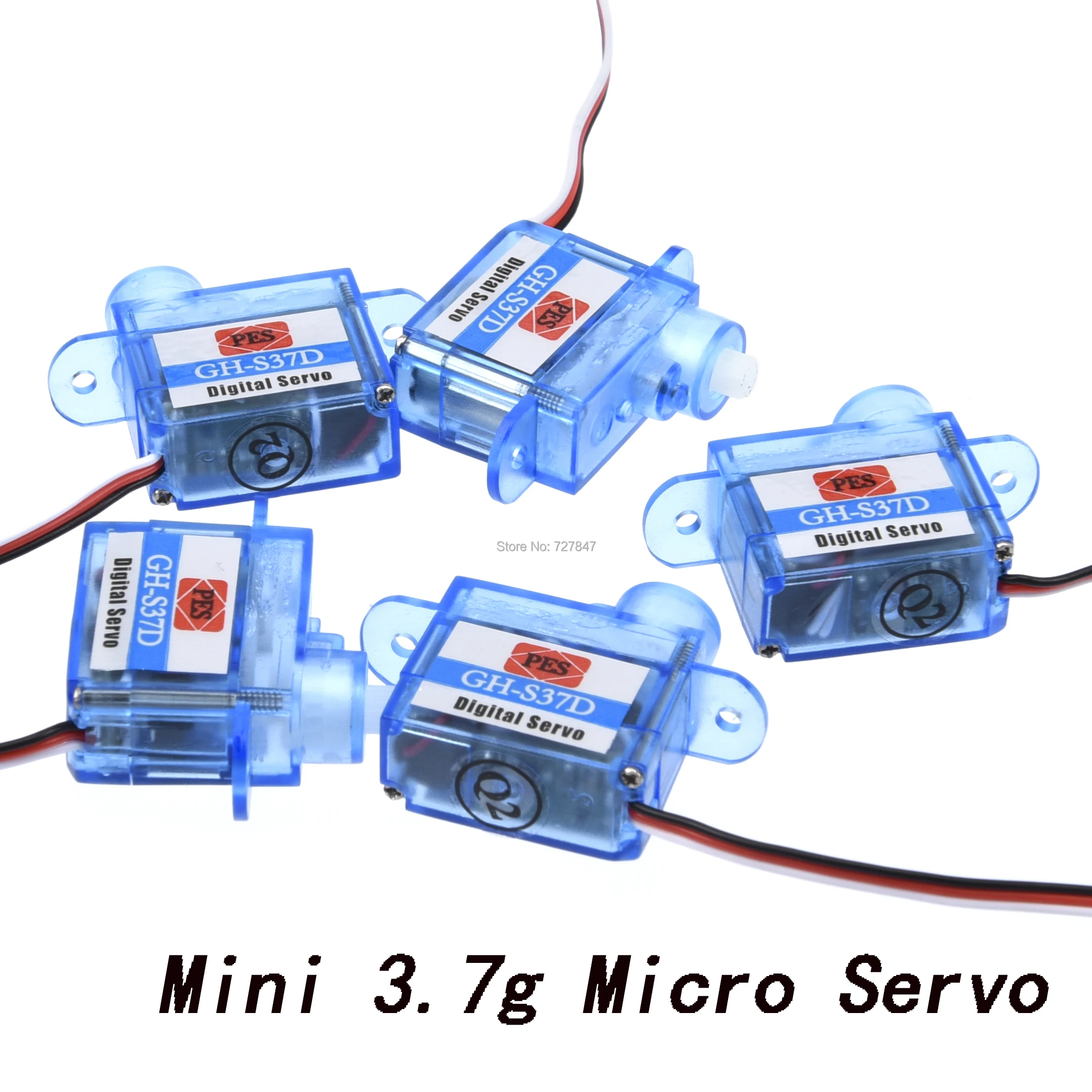 5PCS 10PCS 20PCS / LOT X NEW PES GH-S37D 3.7g Servo Mini Micro Servo for RC plane Helicopter Boat Car