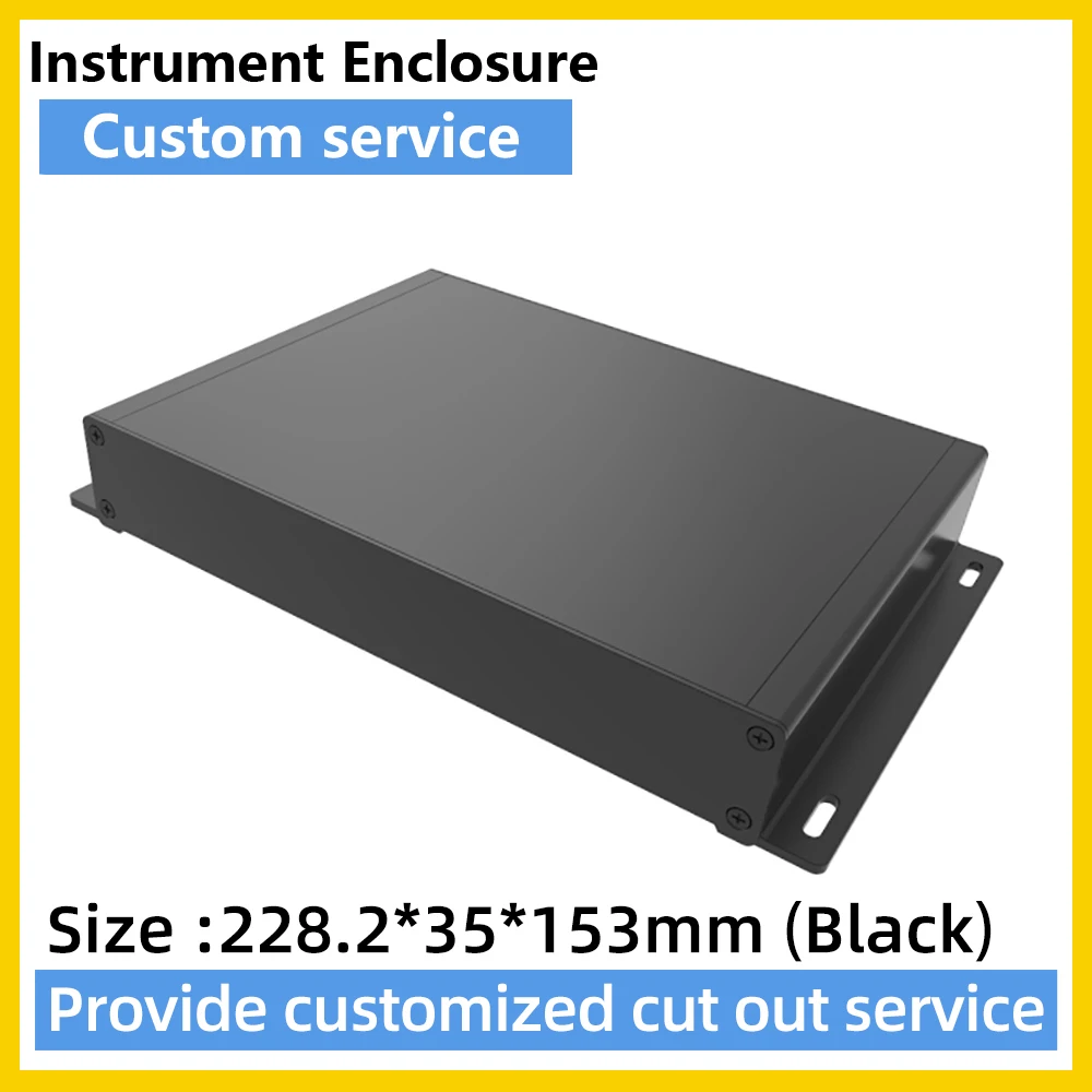 Micro PC Wall Mount Enclosure Case Circuit Board Project Aluminum Box Electronic High Quality Shell G06 228.2*35mm