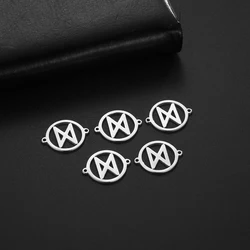 EUEAVAN 5pcs Stainless Steel DIY Charms for Jewelry Making Odin Runes Letter Pendant Necklace Bracelets Supplies Wholesale