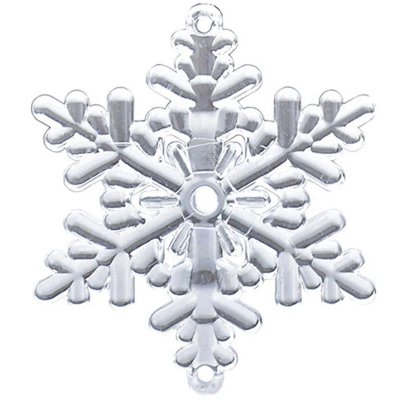 40PC Snowflake Icicle Christmas Ornaments New Year Ornaments Crystal Christmas Tree Transparent Ornaments