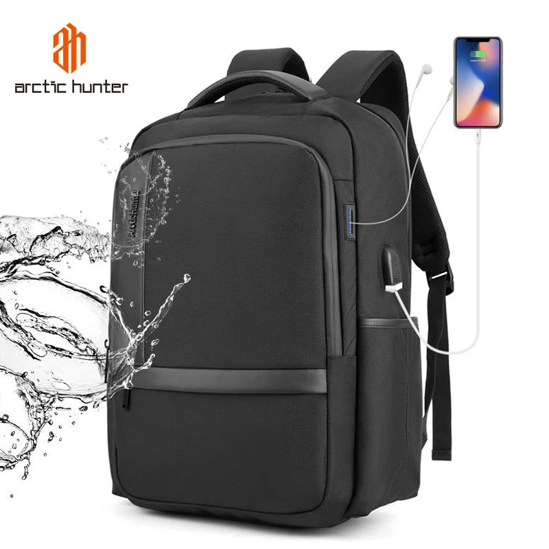 ARCTIC HUNTER Fashion Waterproof Men Laptop Backpack USB Charge School Backpack Large Capacity Mochila Casual Male Travel Bag