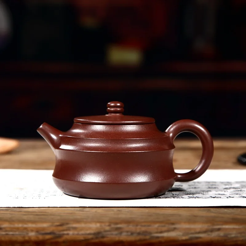 giant ship raw material purple vermilion clay light goods medium quality 230cc Yanli purple clay teapot tea set