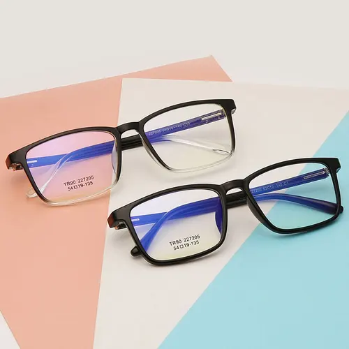 Gafas rectangulares ultraligeras Retro, lentes con montura de plástico, montura completa, antirayos azules, Unisex, novedad de 2021