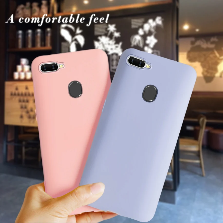 For OPPO A5S Case AX5s CPH1909 Soft Liquid Silicone Skin Phone Back Cover For Oppo A7 AX7 CPH1901 CPH1903 A5s Cases Fundas Shell