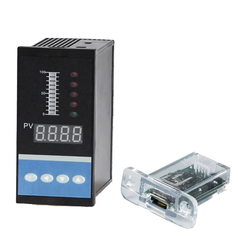 

4-20mA DC input pressure controller with data logger display meter water liquid level with 4 ways relay and DC24V voltage output