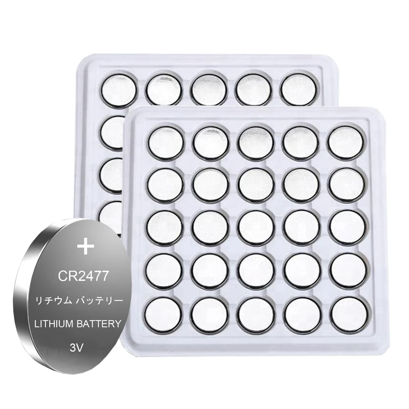 

50pcs 2477 CR2477 3V lithium batteries BR2477 DL2477 ECR2477 LM2477 KCR2477 CR 2477 Button Coin Cell battery Lithium batteria