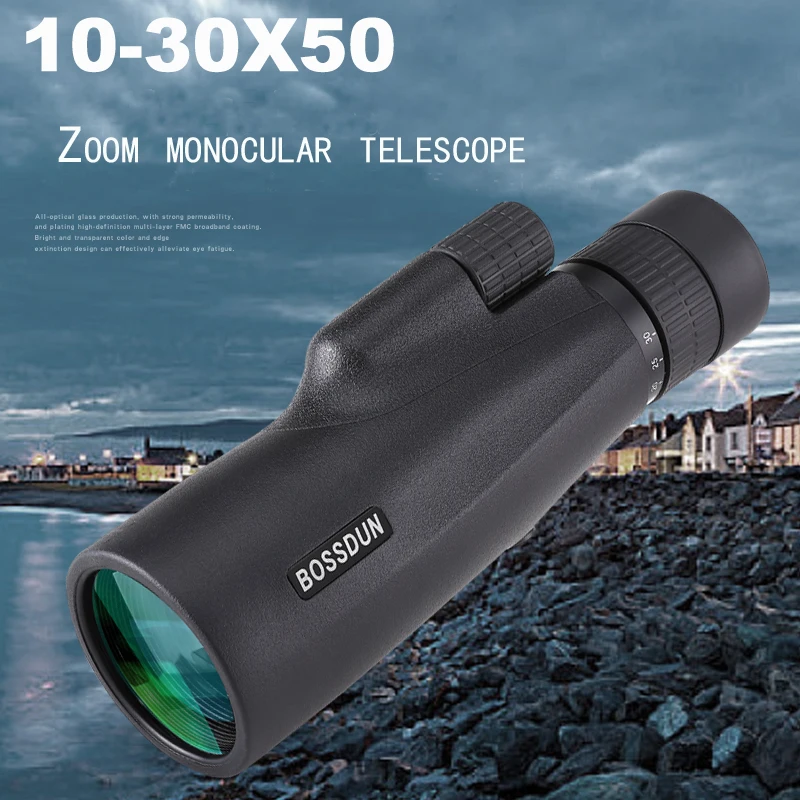 

10-30x50 Powerful Monocular Long Range Zoom Pocket Spotting Telescope Eyeglass For Hunting Camping Tourism Children Telescope