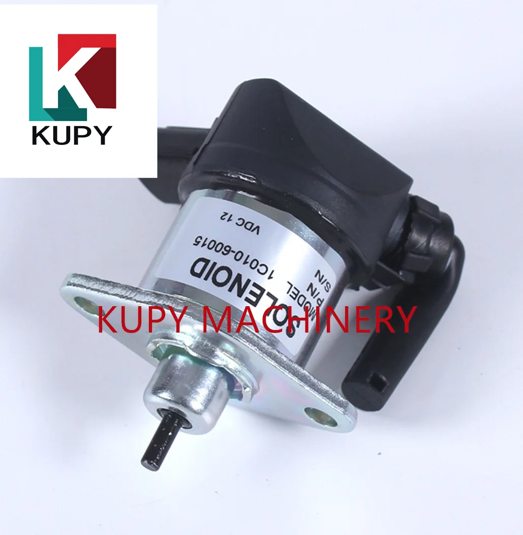 17208-60015 1C010-60015 Flameout Solenoid Valve For Kubota D1005 M105S 1720860015 V1505 12V Flameout Switch Shut Off Solenoid