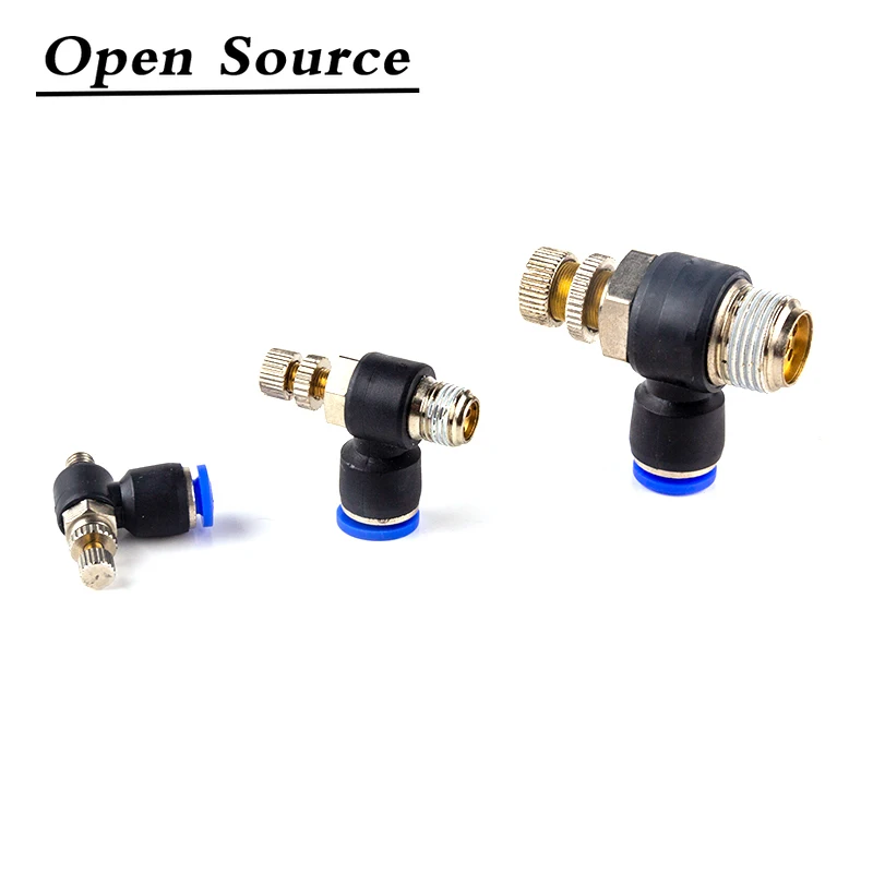 

Pneumatic Quick Connector SL 4 6 8 10 12mm M5 "1/8" 1/4 "3/8" 1/2 Male Thread Air Speed Regulating Valve Accelerator Valve