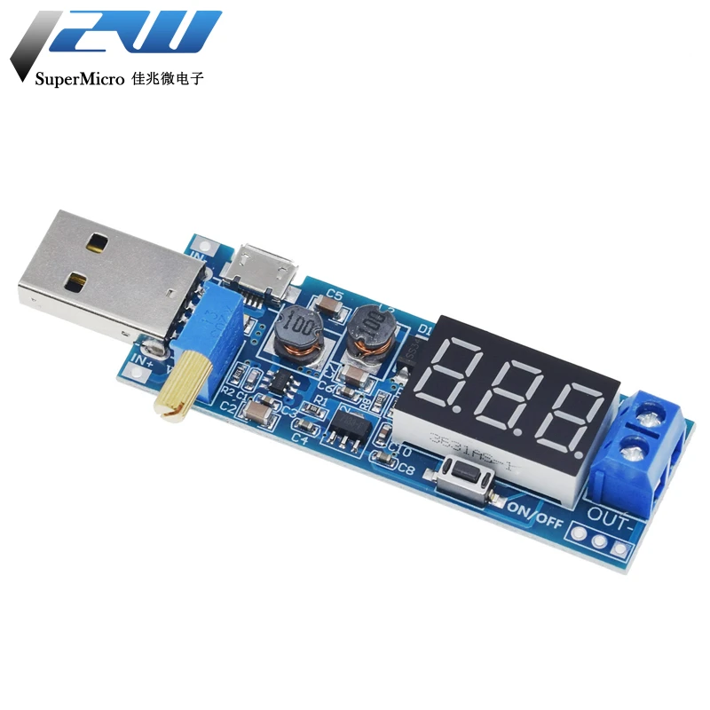 DC-DC 5V do 3,5V / 12V USB Step UP / Down Moduł zasilacza Regulowany konwerter Boost Buck Out DC 1.2V-24V