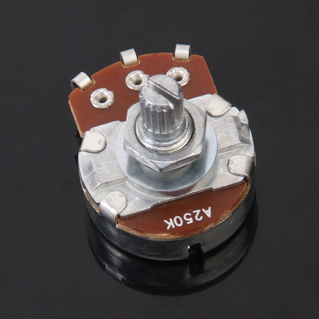 250K-ohm Control Pot Guitar Potentiometer Split Shaft Guitar Volume for Replacement/upgrading Volume and Tone Controls