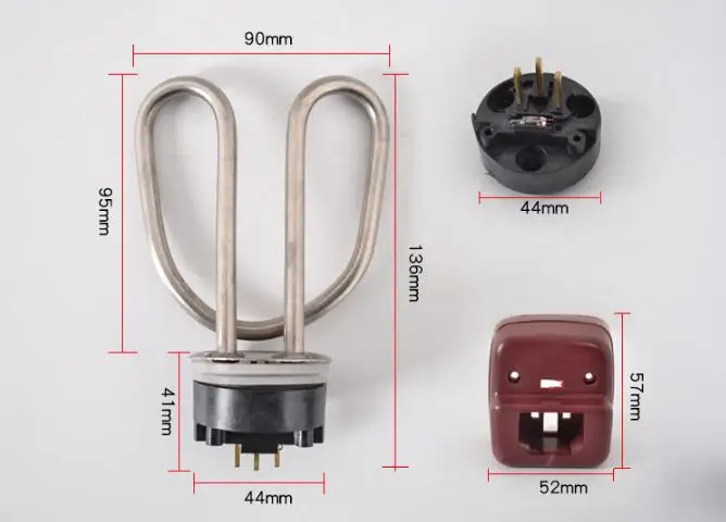 2Pcs/110V Stainless Steel Prevent Edry Burn Heater Pip,Heating Element 1000w To 1500W