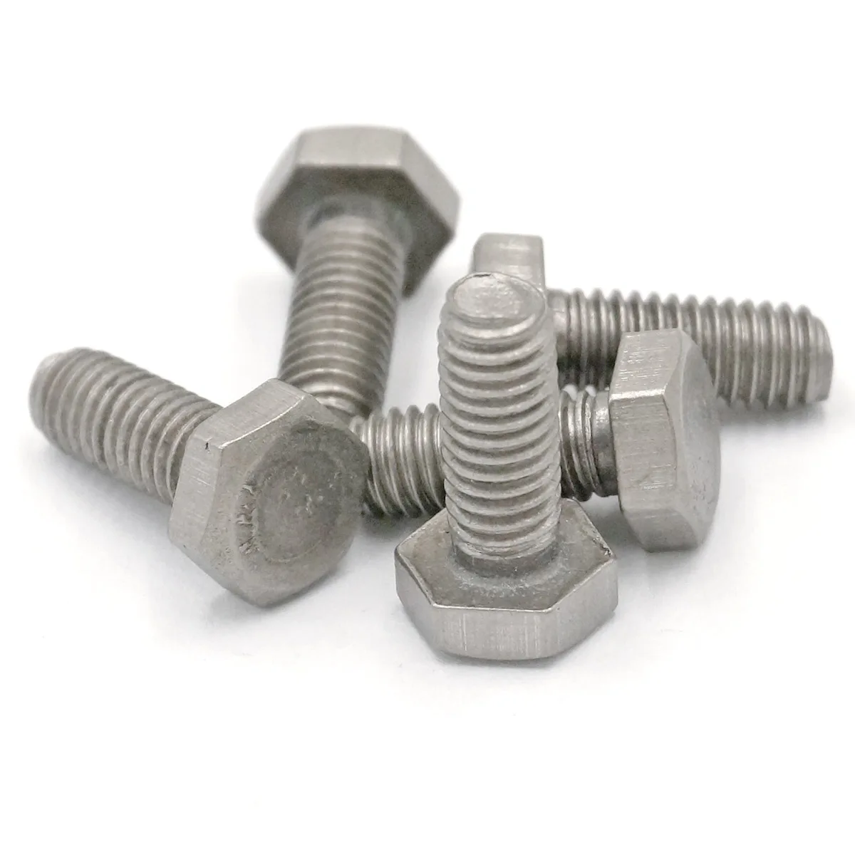 LOT 10 M6 Pitch1.0 Thread Length 55/60/65/70/75/80/85/90/95/100/110mm TA2 GR2 Titanium Hex Head Screw Bolts Anti Acid Corrosion