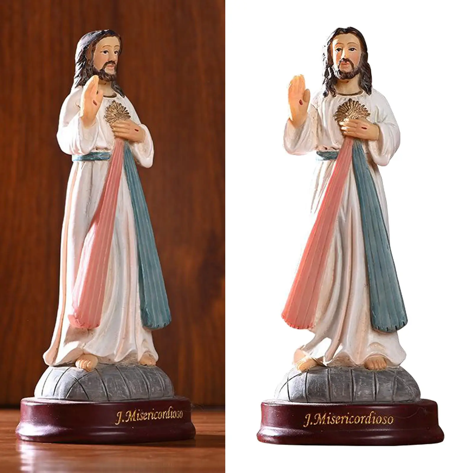 Religious Figurine Resin Jesus Statue Figure Sculpture Savior Figurine Catholic Christian Religious Gift Home Chapel Decoration