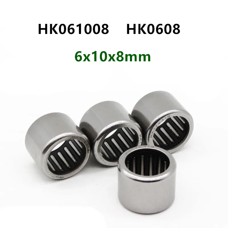 50pcs/100pcs high quality HK0608 HK061008 micro needle bearings 6x10x8mm Drawn cup needle roller bearing 6*10*8 mm