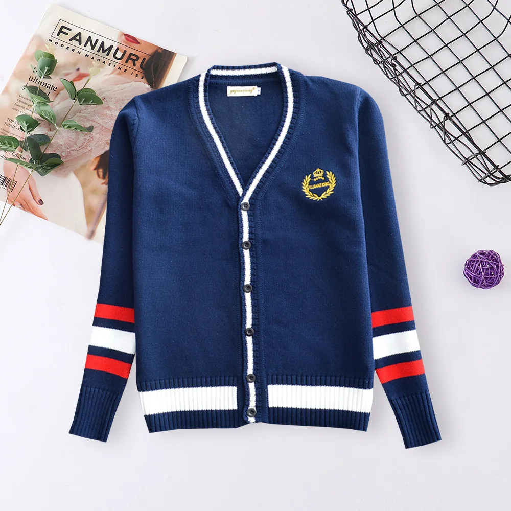 New 2021 Japanese Wear Cardigan JK Sweater Loose V-Neck Regular Long SleevesStudent Hollow Out Knitting Loose Women Pullover XL