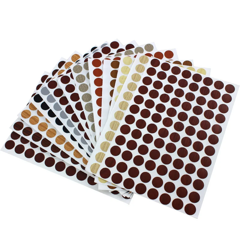 96 pcs/piece PVC 15mm self-adhesive decorative film furniture screw cap sticker wooden craft desk cabinet decoration