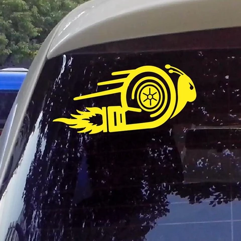 Забавная улитка Turbo наклейка на кузов автомобиля авто наклейки светоотражающие украшения 17 см x 8 см черный/серебристый/красный/желтый