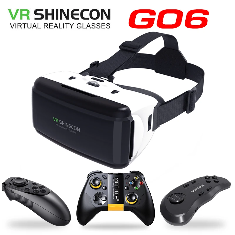 

Очки виртуальной реальности VR Shinecon G06, 3D VR гарнитура для смартфона, шлем, очки для видеоигр, для смартфонов iPhone, Android