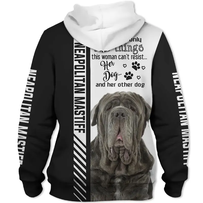 Neapolitan Mastiff 3D Printed Jacket Men/women Harajuku Hoodie Unisex Casual Streetwear Sweatshirt Pullover sudadera hombre H01